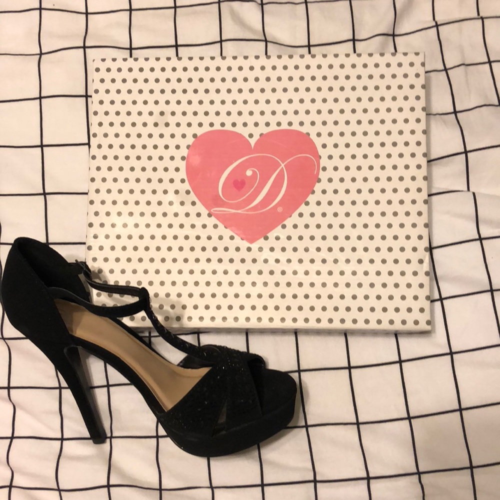 black bedazzled heels!